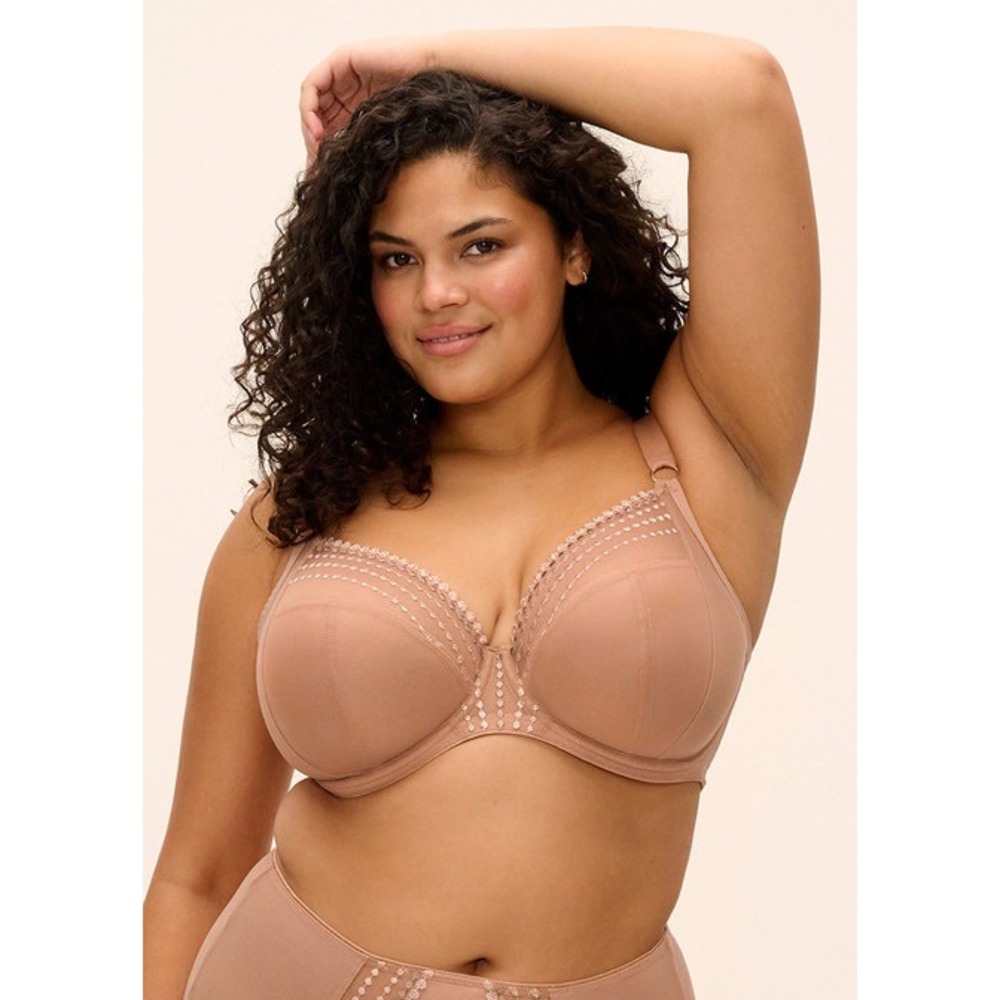 Elomi Matilda Cafe Au Lait Underwire Plunge Bra EL8900CAT Tan Size 38J